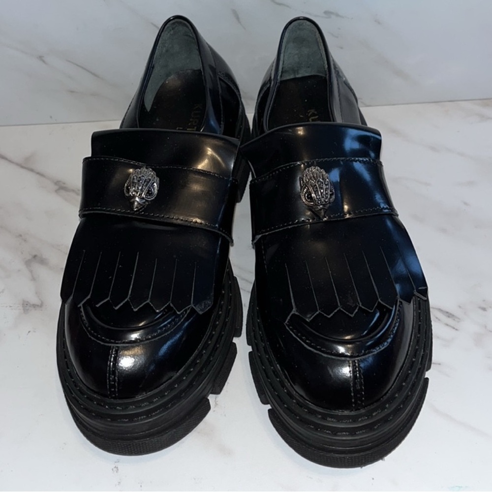 Kurt Geiger London bird eagle lug platform loafer black sz 36.   (LOCK7)